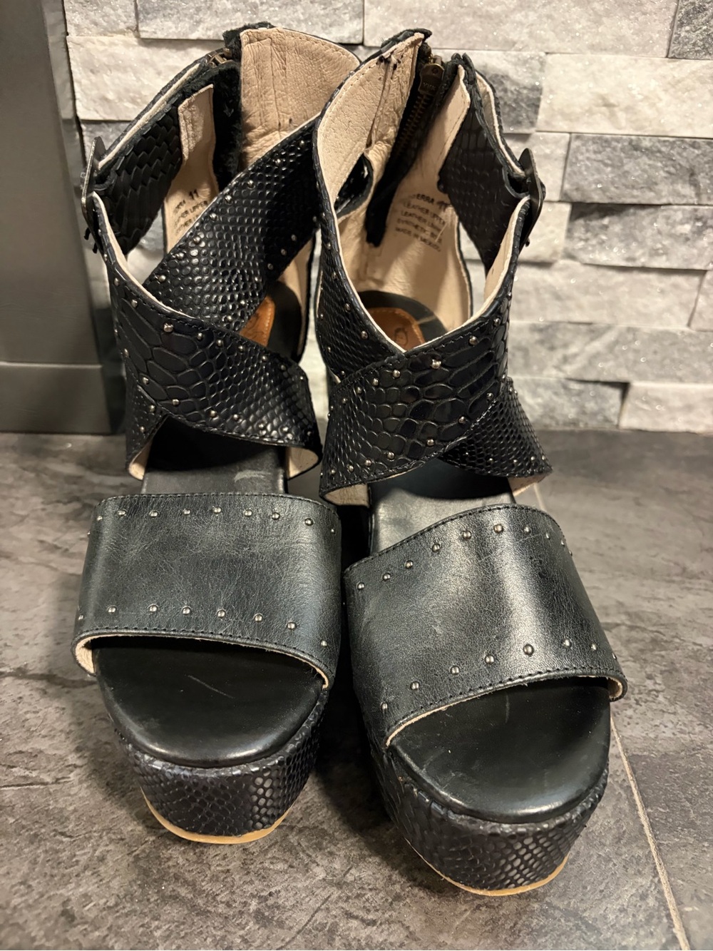 Freebird by Steven Black Terra Wedge Sandals - Picture 2 of 7